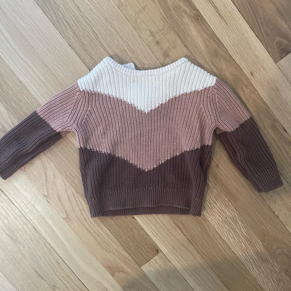 Color block baby sweater